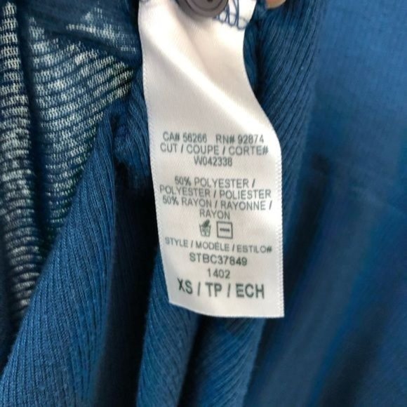 Splendid Ribbed Henley Peplum Light Top | Extra Small - Picture 5 of 5